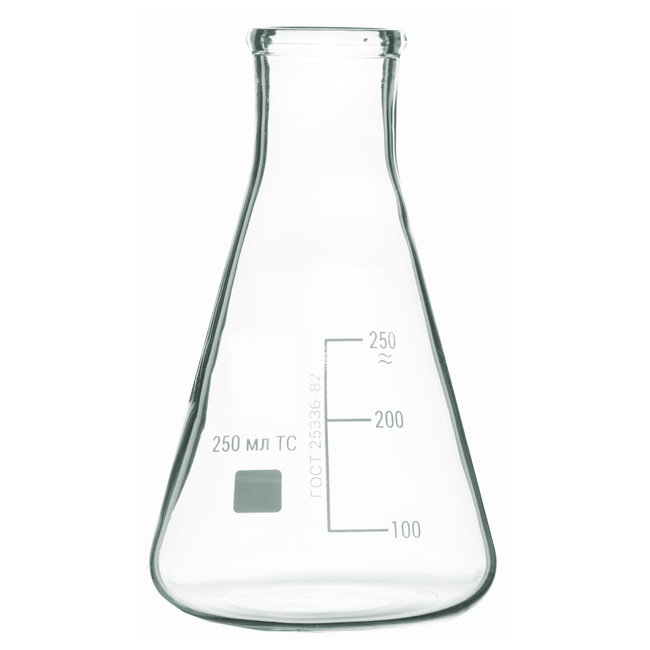 Колба конічна 250 мл КН-3-250-34 ТС зі шкалою, фото 1
