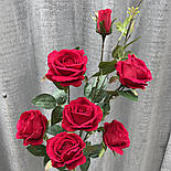 Кущ троянда оксамитова 76 см червона люкс, фото 3