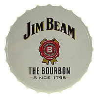 Металлическая табличка / постер "Jim Beam The Bourbon Since 1795" 35x35см (ms-104201)