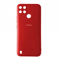 Чохол накладка бампер для Realme C25Y Silicone Case Червоний (Red) Full Camera