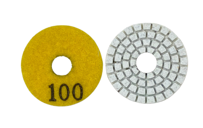Алмазний гнучкий металізований диск (черепашка) , 50 мм на липучці №100