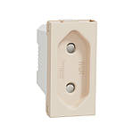 Розетка з шторками 10А Бежевий 45х22.5х37mm PC [NU303144] Unica New Schneider Electric