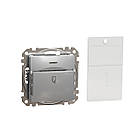 Картковий вимикач 10А Алюміній 73х73х45mm ABS-UV [SDD113121] Sedna Design & Elements Schneider Electric