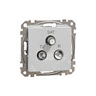 Розетка R/TV/SAT кінцева 4дБ алюміній 73х73х41mm ABS-UV [SDD113481] Sedna Design & Elements Schneider Electric