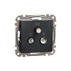 Розетка R/TV/SAT кінцева 4дБ чорний 73х73х41mm ABS-UV [SDD114481] Sedna Design & Elements Schneider Electric
