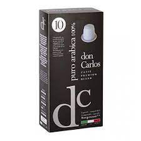 Кофе Carraro "Don Carlos" Nespresso Puro Arabica 100% в капсулах 10 шт