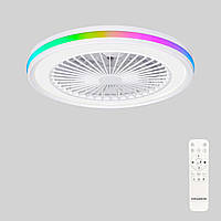 Activeallbrite Потолочный вентилятор с подсветкой, двигатель постоянного тока 20W LED 40W, RGB 3000K-6500K