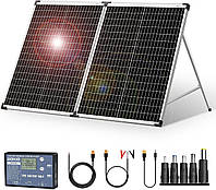 DOKIO Портативная складная солнечная панель 100W 18v Солнечный чемодан Монокристаллический, складной комплект