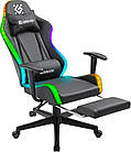 Крісло ігрове Defender Watcher, 60мм, Клас 4, RGB ПУ, чорне, фото 5