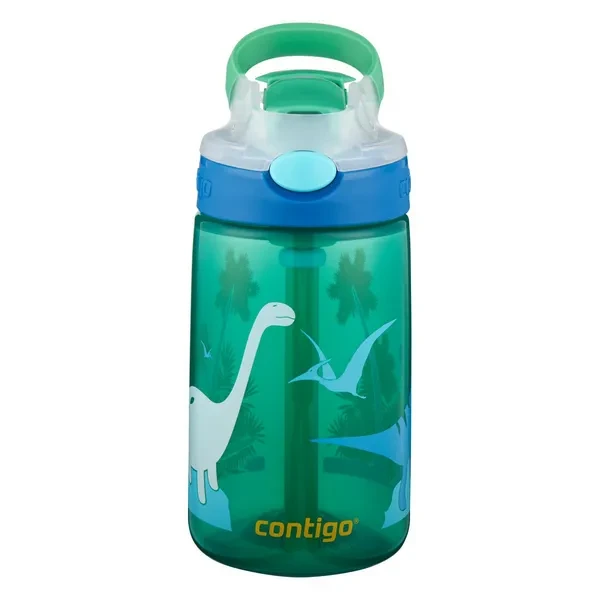 Пляшка для води дитяча Contigo Gizmo Flip 420ml Jungle Green Dino (2115035), фото 1