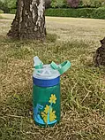 Пляшка для води дитяча Contigo Gizmo Flip 420ml Jungle Green Dino (2115035), фото 7