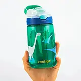 Пляшка для води дитяча Contigo Gizmo Flip 420ml Jungle Green Dino (2115035), фото 5
