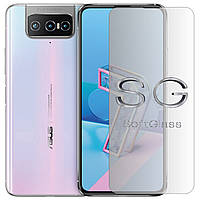 Мягкое стекло ASUS Zenfone 7 Pro (ZS671KS) на Экран полиуретановое SoftGlass