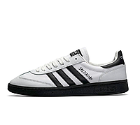 Кроссовки мужские Adidas Spezial беліе с черным, Адидас Спешил натуральная кожа прошиты. код DSK-A2106