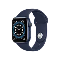 Apple Watch 6 44mm Blue Aluminum Case with Deep Navy Sport Band