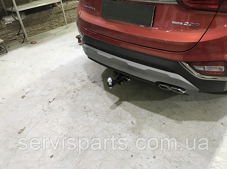 Фаркоп Hyundai Santa Fe 3 2012-2020 (Хендай Санта Фе 3) вставка під квадрат, фото 1