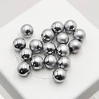 Бусини з гематиту 12 мм 17 шт. колір платину