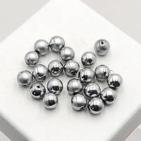 Бусини з гематиту 10 мм 21 шт. колір платину