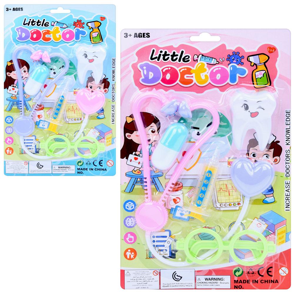 Набір лікаря іграшковий стетоскоп, окуляри, зуб, шприц 717-11, фото 1