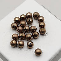 Бусини з гематиту 12 мм 17 шт. колір мідь