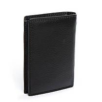 Кошелек мужской черный кожаный магнит монетница внутри на молнии и 3 кармана для карт Dr. Bond MSM-13, фото 4