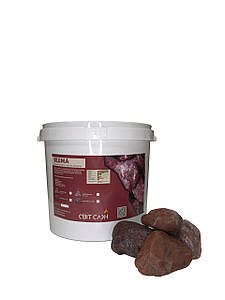 Камінь Яшма обвалований (5-12 см) 25 кг для бані і сауни