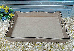 Таця 28х37х5,5см з фрезою, мдф 6мм