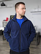 Флісова кофта Synevyr 260 з вашим Логотипом Темно синя, фото 6