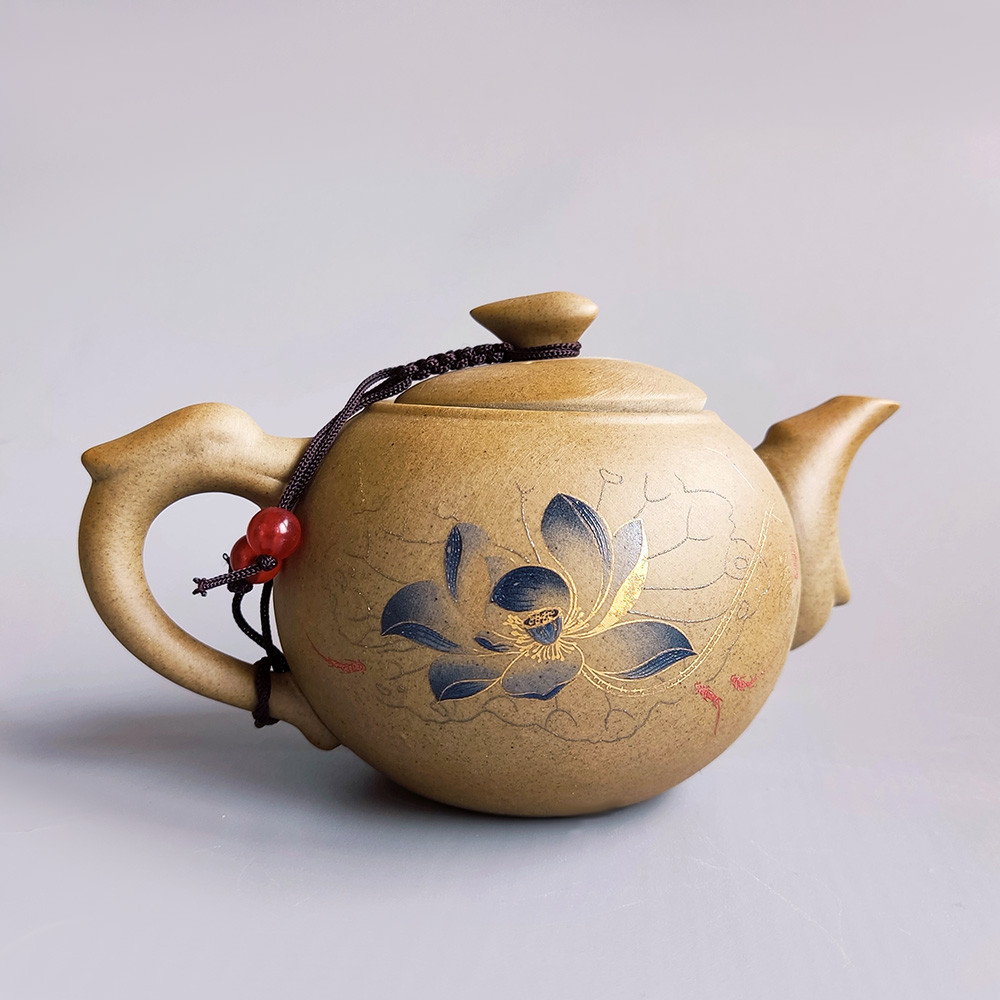 Заварювальний чайник зі світлої глини "Лотос", фото 1