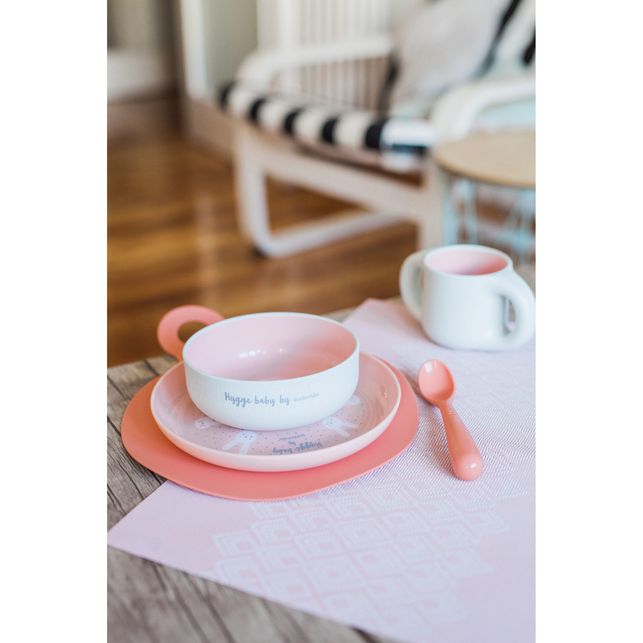 Набір дитячого посуду Suavinex Hygge, pink 300844/2
