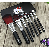 Набір пензлів для макіяжу Hello Kitty 7 штук — пензлики для макіяжу, фото 5