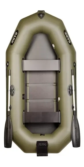 Надувний човен BARK B-260 N ПВХ слань-книжка гребна двомісна з транцем під мотор, фото 1