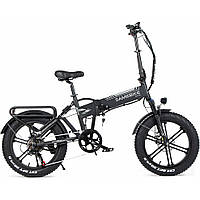 Электровелосипед фэтбайк SAMEBIKE XWLX09+ПОДАРОК (500 Вт; 10 А/час; 48 В), колеса 20х4", с ручкой газа, черный