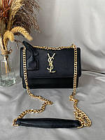 Yves Saint Laurent Black Gold 22x16x6 женские сумочки и клатчи высокое качество