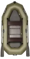 Надувная лодка BARK B-260D ПВХ слань-книжка гребная двухместная передвижные сиденья