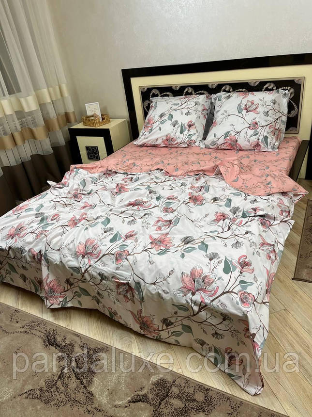 Постільна білизна бавовна бязь голд gold lux комплект Лотос, фото 2