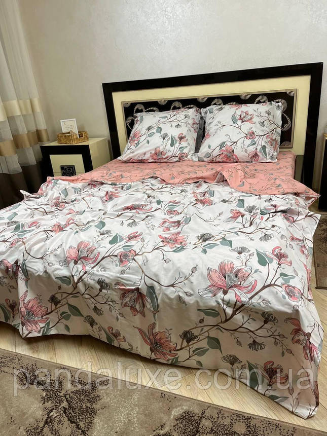 Постільна білизна бавовна бязь голд gold lux комплект Лотос, фото 3