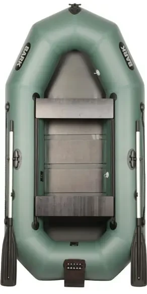 Надувний човен BARK B-270ND ПВХ гребний двомісний з транцем під мотор пересувні сидіння рейкова слань, фото 1