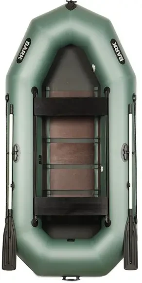 Надувний човен BARK B-300 D ПВХ гребний тримісний пересувні сидіння дно рейкова слань, фото 1