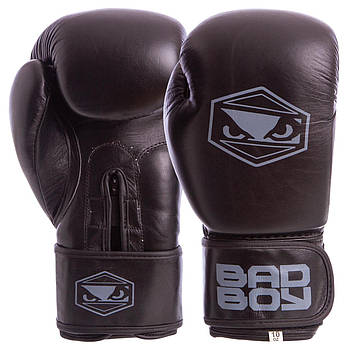Рукавички боксерські шкіряні BDB STRIKE 10 унцій чорний