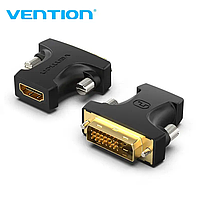 Видео-переходник Vention HDMI мама - DVI-D (DVI 24+1) папа 1080P 60Hz Black (AILB0)