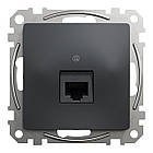 Компютерна розетка RJ45 CAT6 UTP Чорний 73х73х35mm ABS-UV [SDD114461] Sedna Design & Elements Schneider Electric