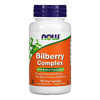Витамины с черникой для зрения NOW Bilberry Complex (100 вега-капс)