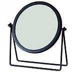 Настільне дзеркало металеве кругле чорне D-5469