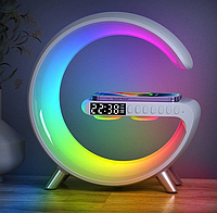 Настольная смарт лампа ночник G-smart G11 RGB Rainbow Light-Wireless с Bluetooth колонкой беспроводная зарядка