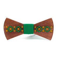 Дерев'яний краватка метелик Gofin вишиванка GBDH-8225