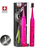 Гідроактивна звукова зубна щітка Megasmile Black Whitening 2 PINK|до 42 тис.коливань на хв, 4 режими і таймер!