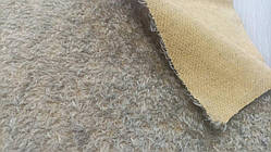 Тедди мех. Мохер прореженний. Колір песочный темный, мелірований беж, основа жовта. Німечина.