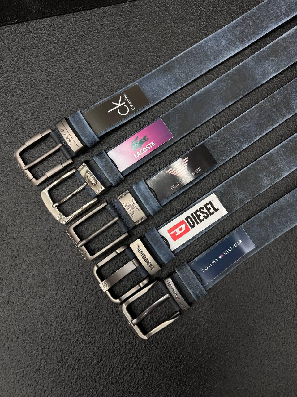 Італійські брендові чоловічі ремені з натуральної шкіри ширина 4см, Графіт