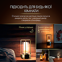 Лампа-нічник світлодіодна сенсорна LED з регулюванням яскравості Золото (KL-Gold), фото 6